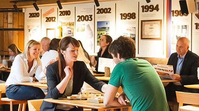 Visitors enjoying a tasting experience at the Slivovitz Museum.