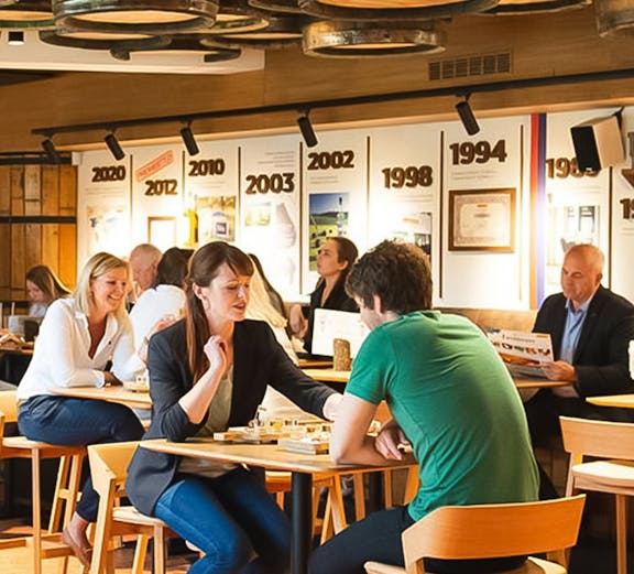 Visitors enjoying a tasting experience at the Slivovitz Museum.