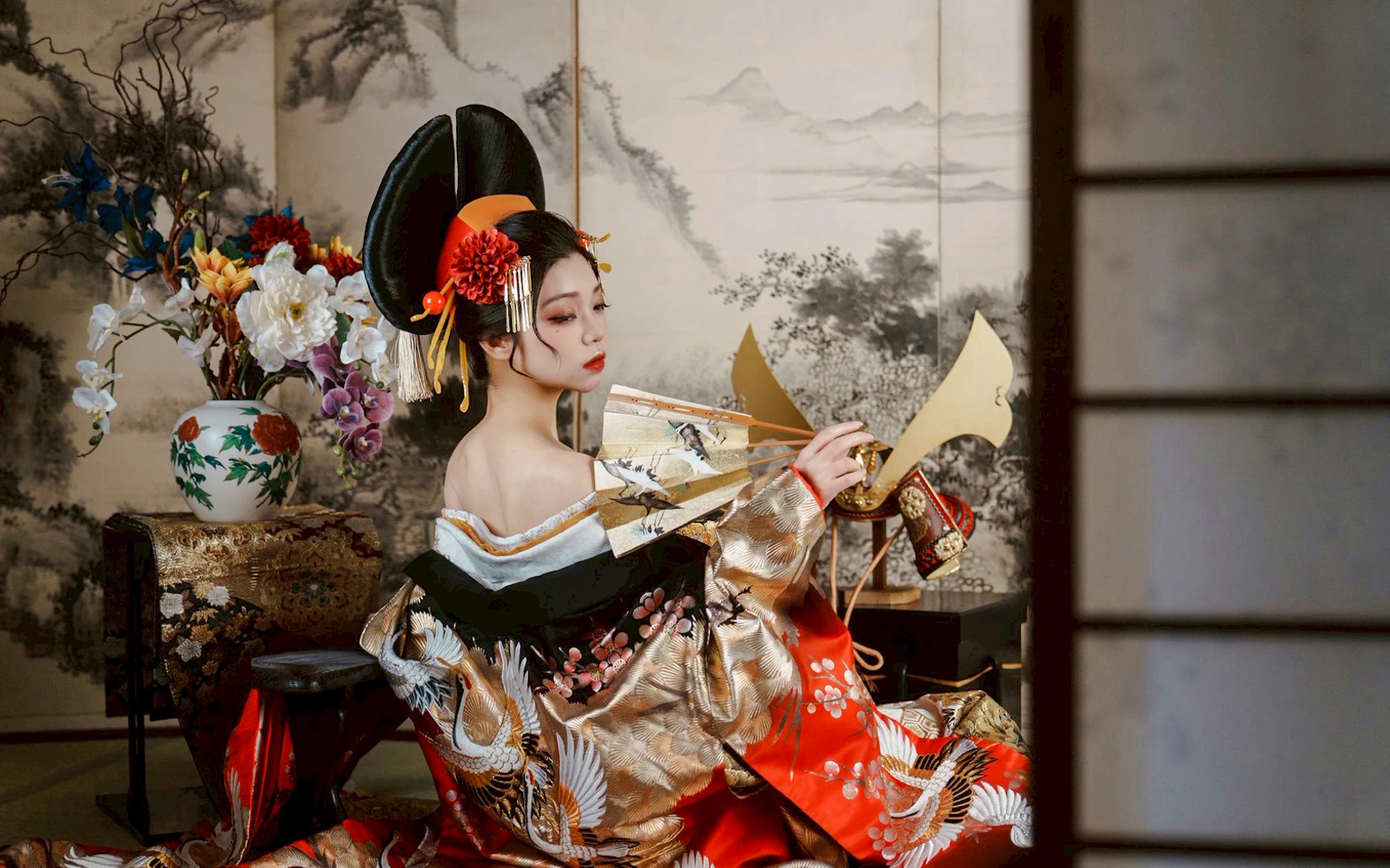 Dazaifu Oiran Makeover Experience With Hair, Makeup and Professional Photoshoot (Product 54069)