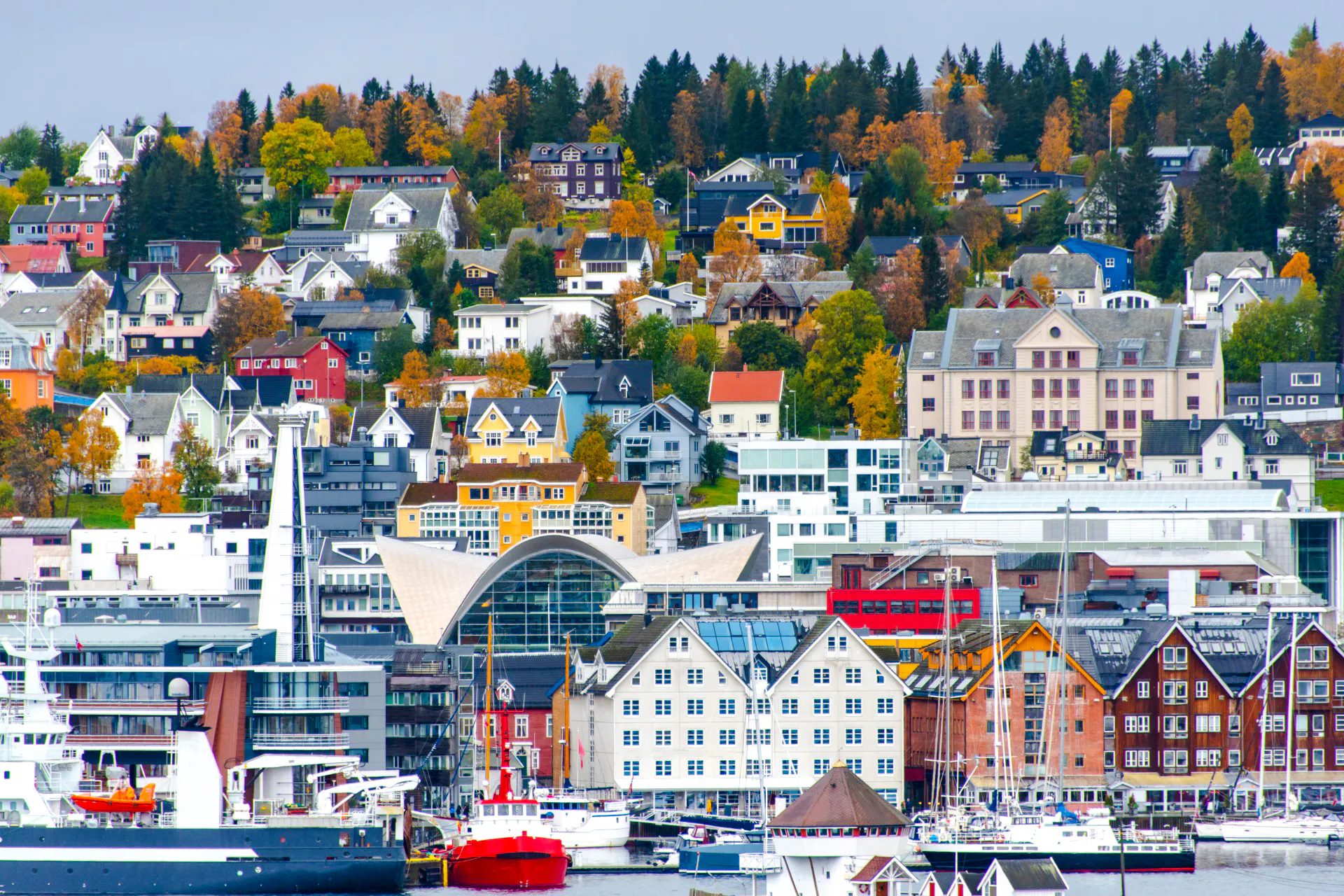 tromso private old town walking tour with northern lights cruise-8