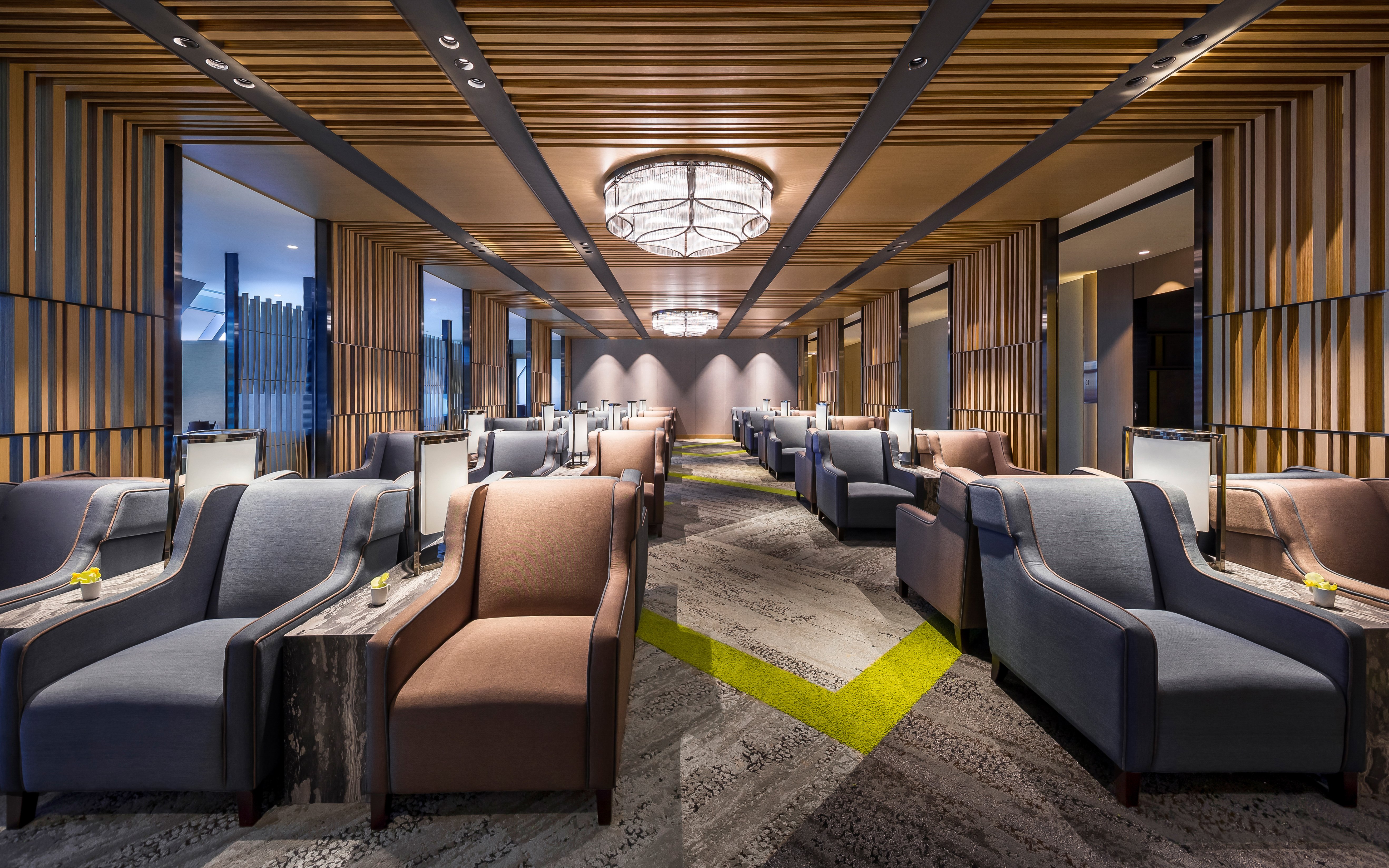 Plaza Premium Lounge seating area, Zone A, Taipei, Taiwan.