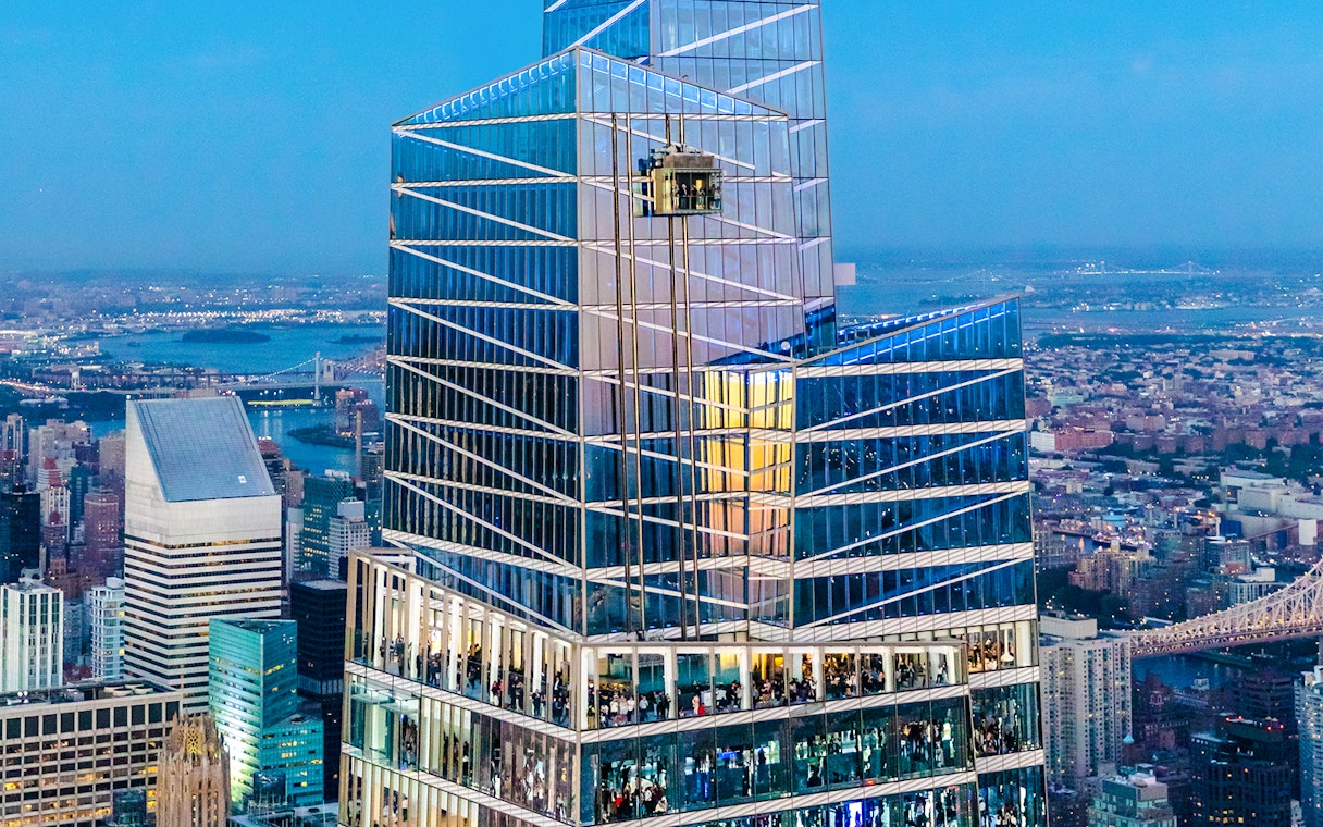 Summit One Vanderbilt exterior with city skyline in New York City.