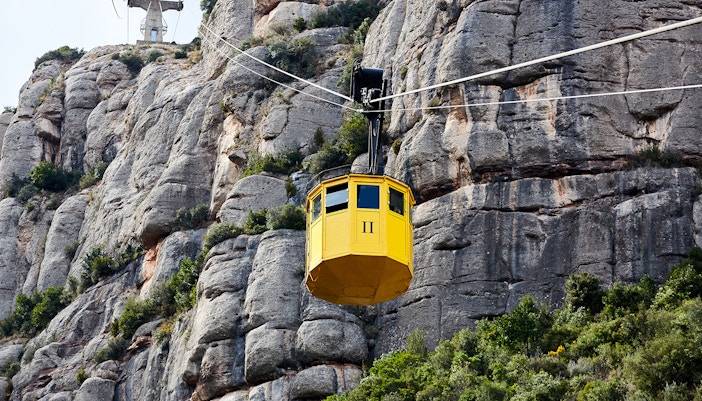 Montserrat Monastery via yellow cable car