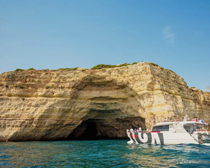 From Portimao: Benagil Cave Catamaran Cruise & Dolphin Watching