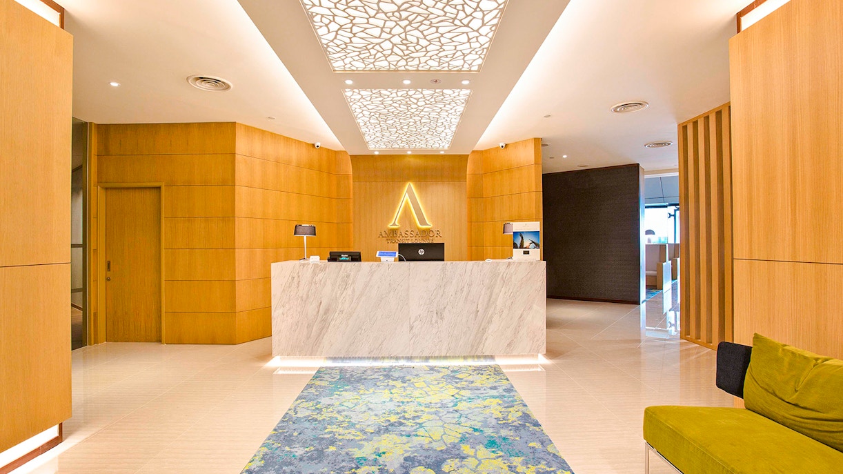 Lounge reception, Ambassador Transit Lounge, Changi Airport, Singapore