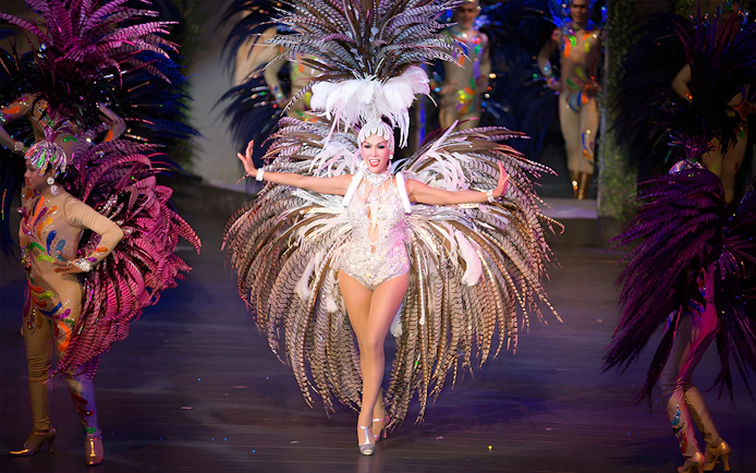 Performer in elaborate costume at Colosseum Show Pattaya.