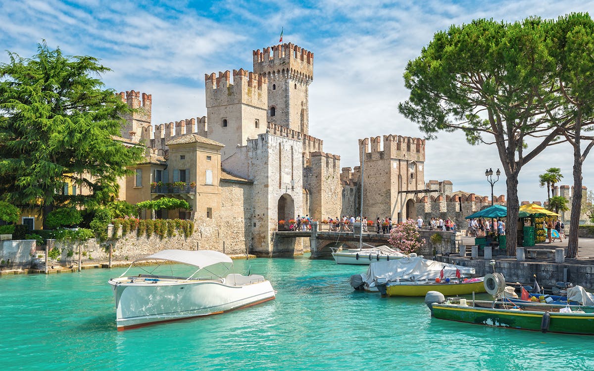 Lake Garda with Castle view
