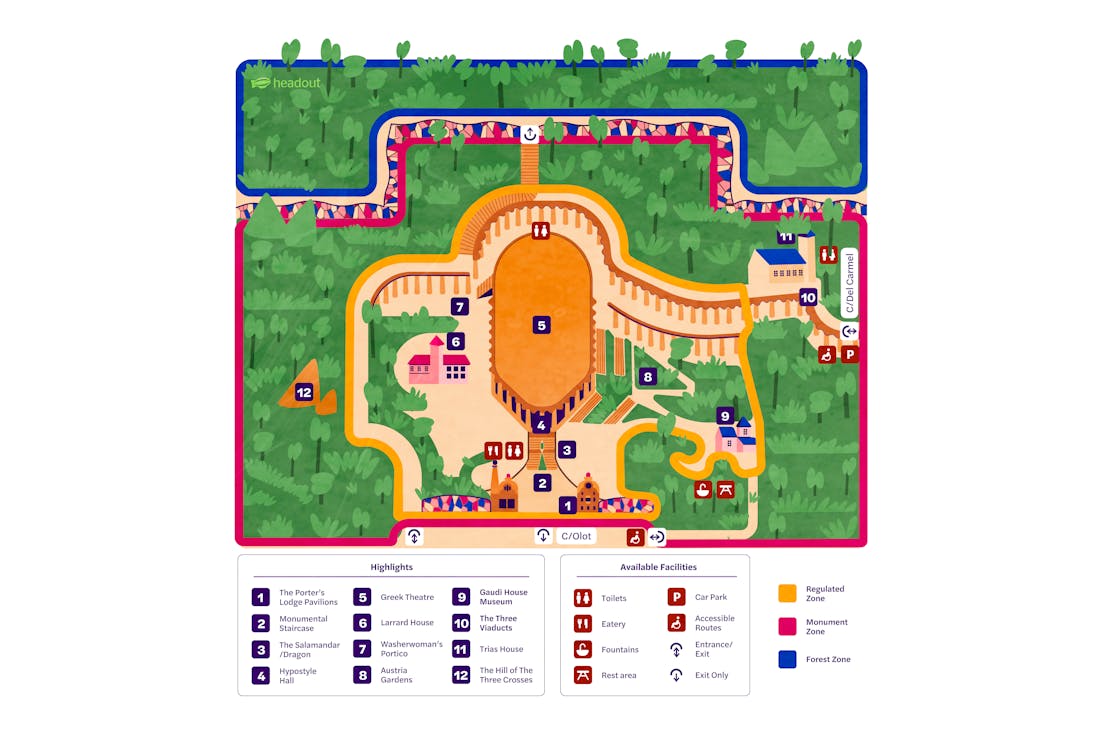 Park Guell Map