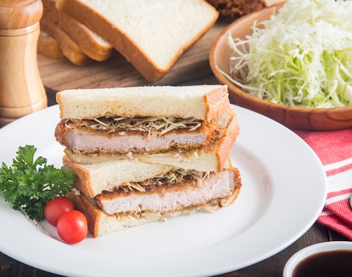 Katsu-sand, japanese pork cutlet sandwich