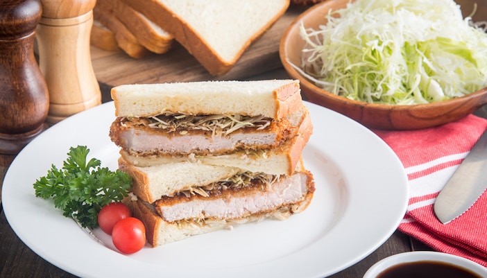 Katsu-sand, japanese pork cutlet sandwich