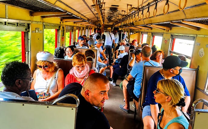 private tour: maeklong train market, floating market and klo-1