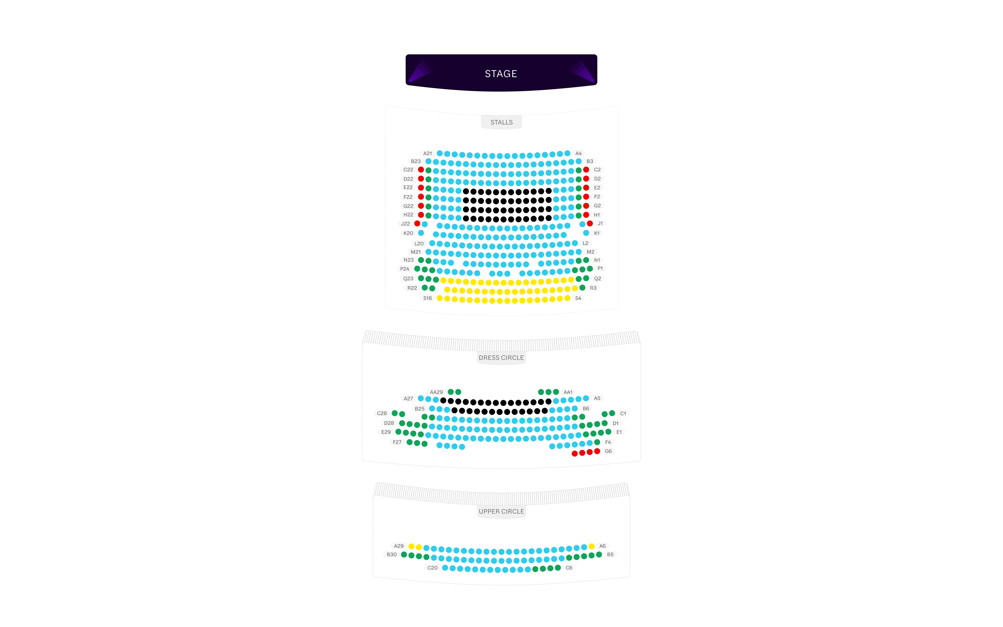 Criterion Theatre seating plan