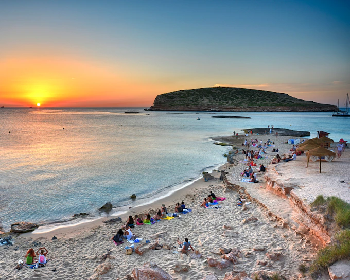 Ibiza Sunset Beach-Hopper Cruise with Water Sports and Unlimited Drinks