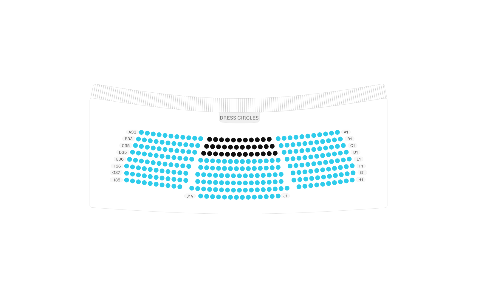 Cambridge Theatre Royal Circle Seating Plan