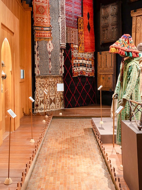 Berber Museum in Marrakech showcasing traditional textiles and artifacts.