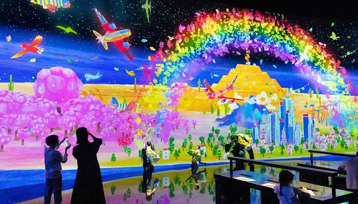 Teamlab installation at ArtScience Museum in Singapore