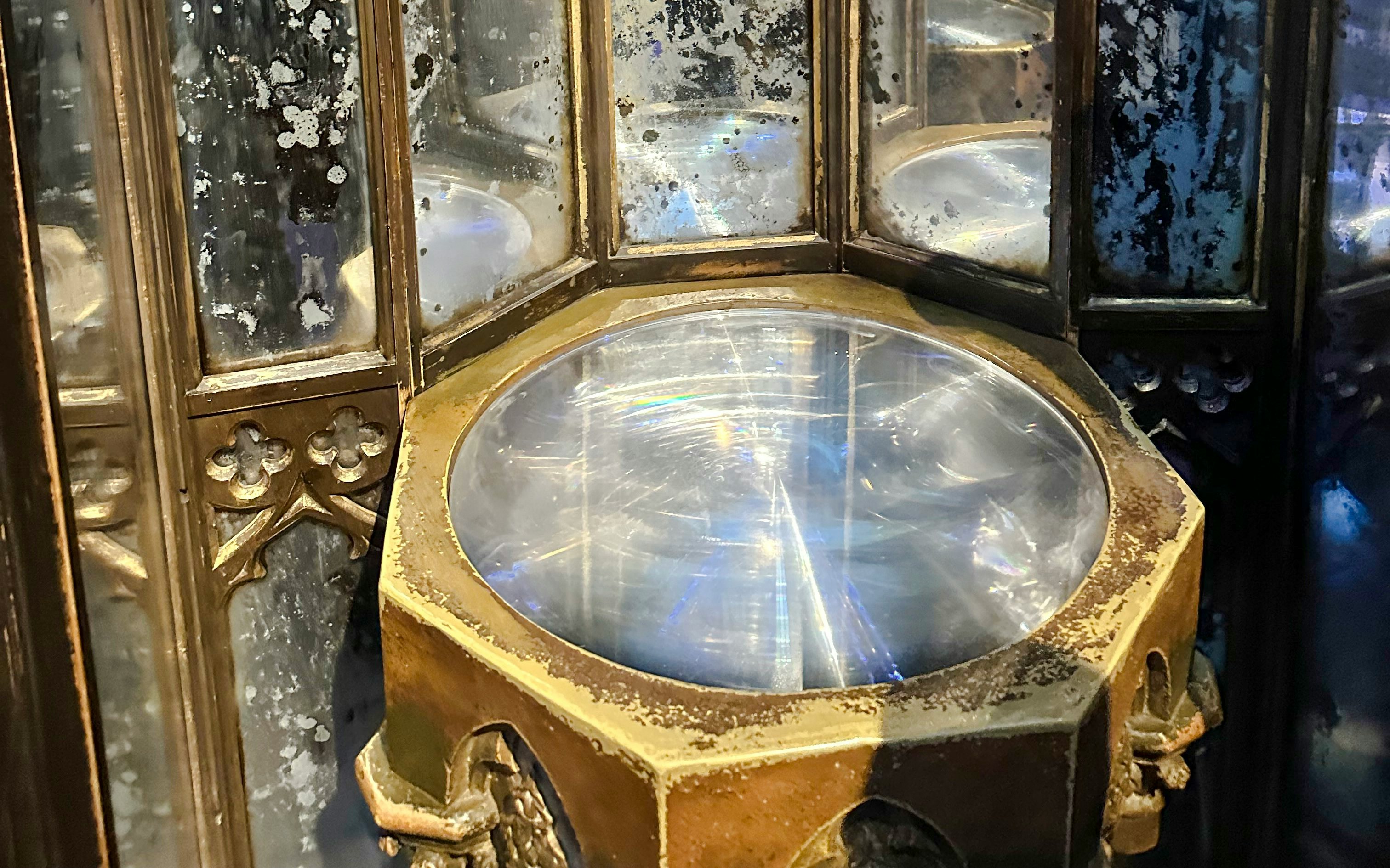 Pensieve in Professor Dumbledore’s Office, ornate and reflective surface.