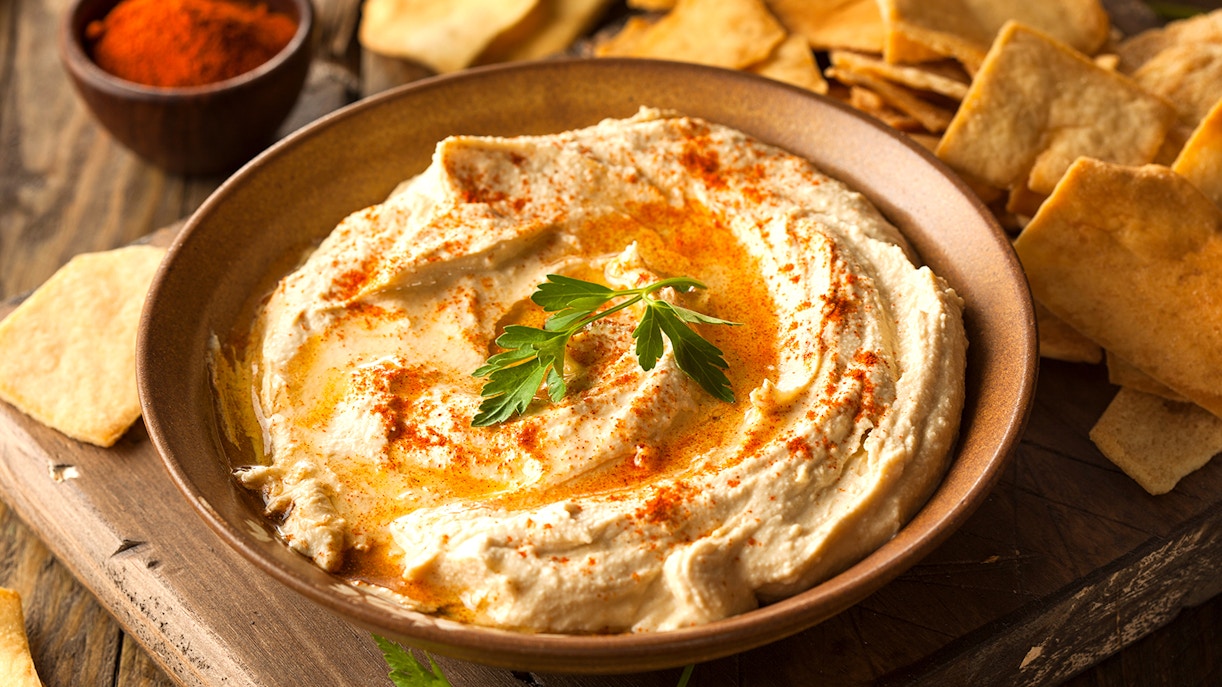 hummus bowl at a restaurant