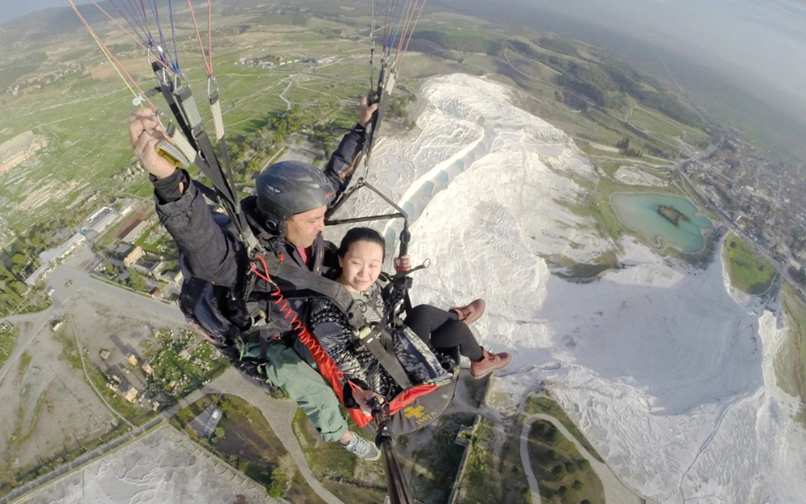 Pamukkale: Tandem Paragliding Flight Over Travertines & Hierapolis With Hotel Transfers Image 3