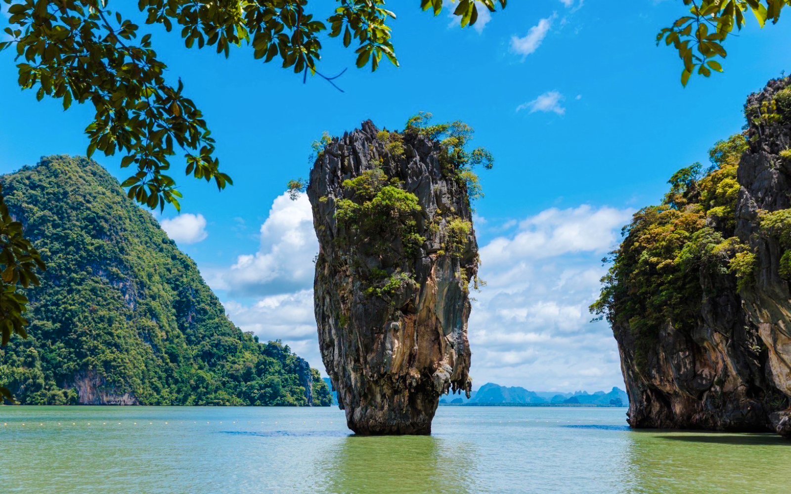 James Bond Island limestone rock formation in Phang Nga Bay, Thailand.