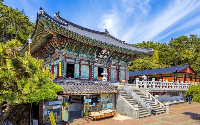 Haedong Yonggungsa Temple in Busan, part of the Blueline Park Sky Capsule Tour.