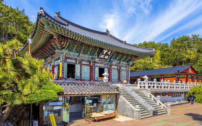 Haedong Yonggungsa Temple in Busan, part of the Blueline Park Sky Capsule Tour.