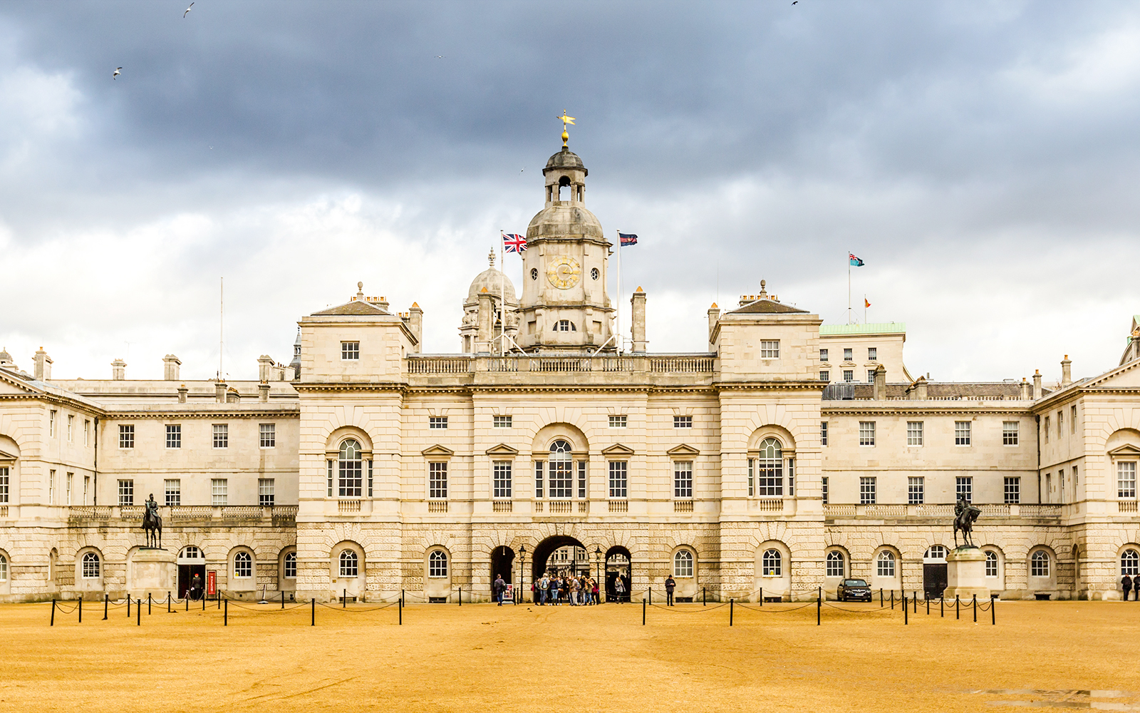 Household Cavalry Museum building with clock tower in London, UK.