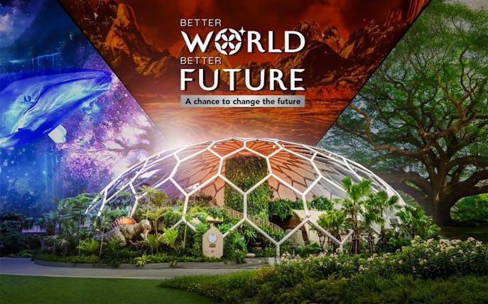 Dome structure at Asia's largest immersive sustainability exhibition, Better World Better Future.