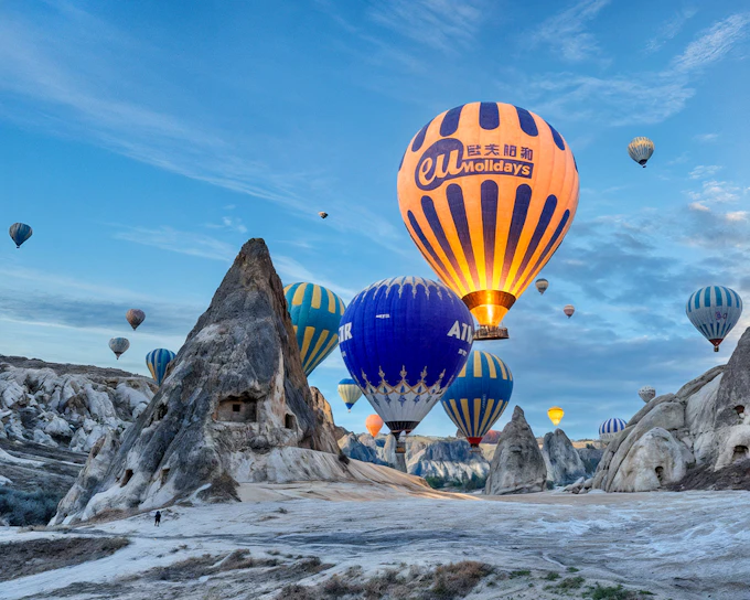 Goreme Valley Sunrise Hot Air Balloon Tour with Breakfast & Transfers