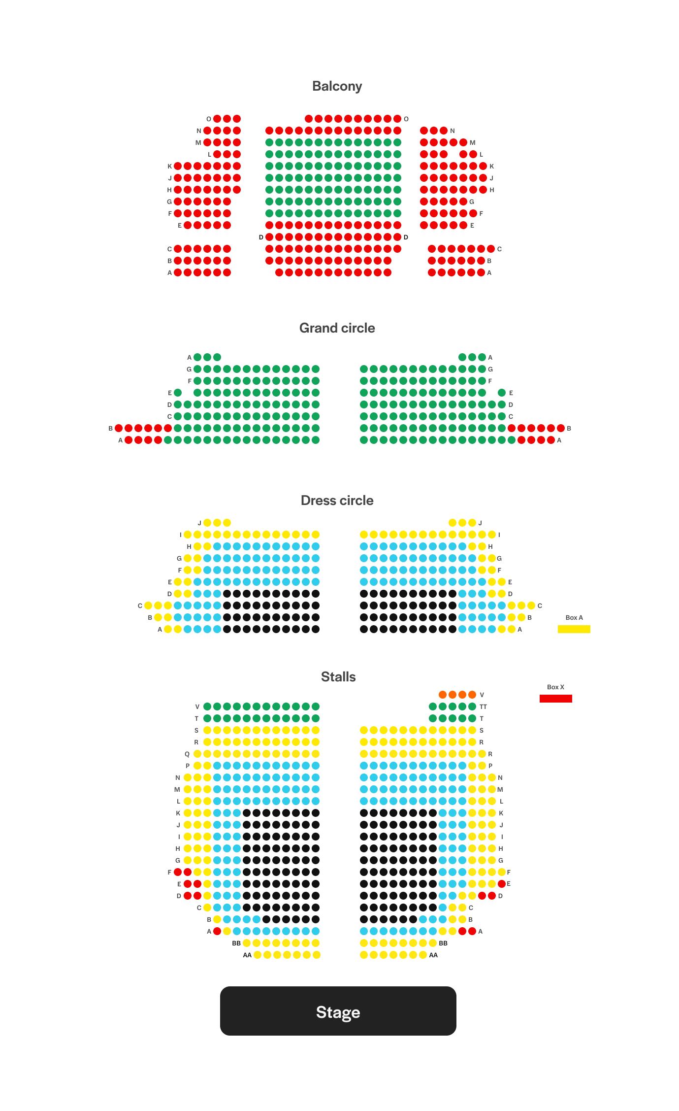 Palace theatre seatmap