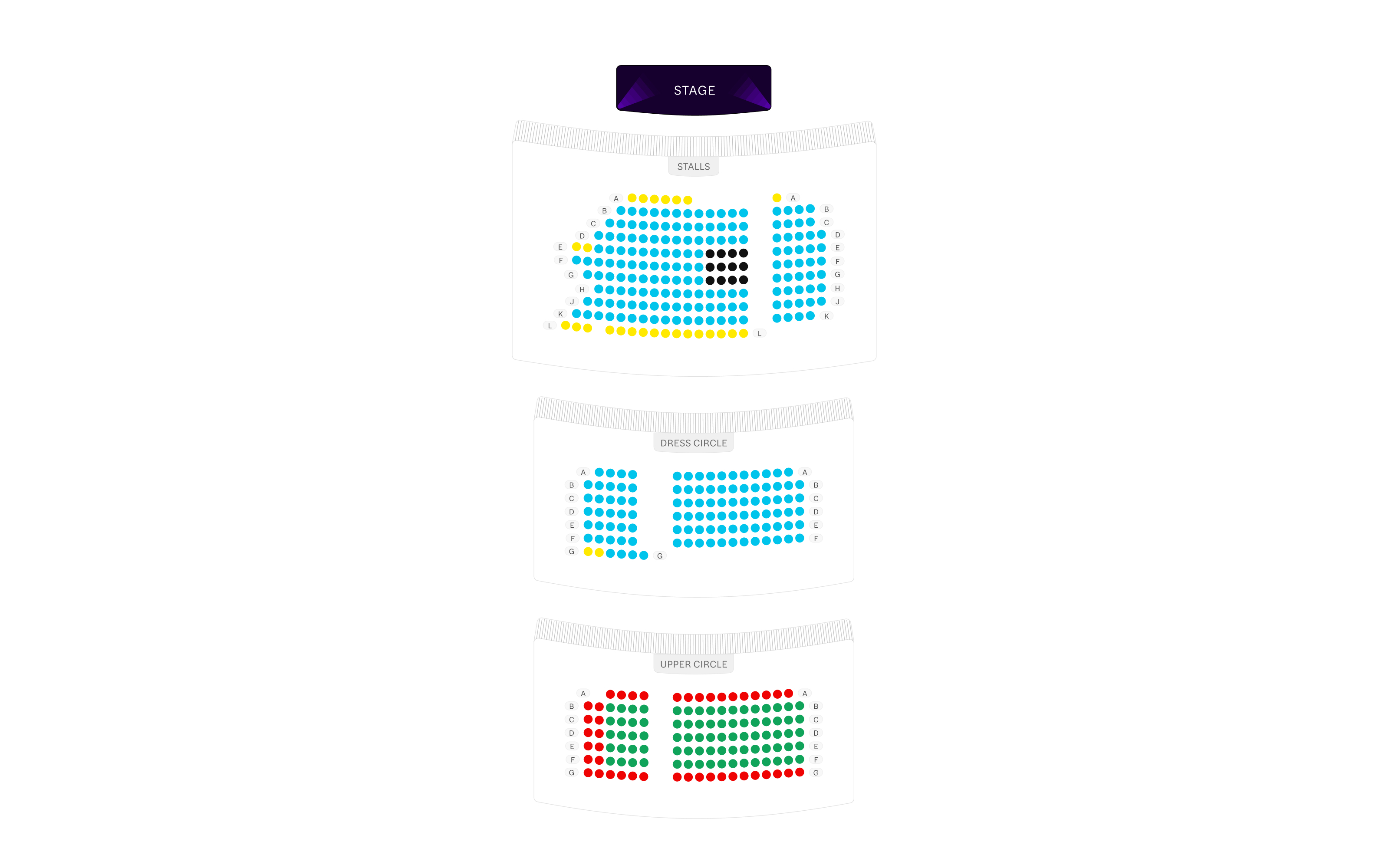Fortune Theatre Seating Plan