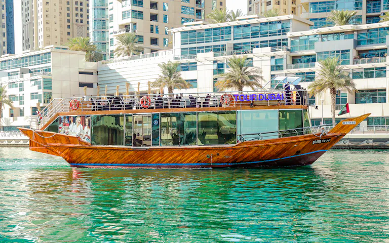 Dubai Marina Creek 1 Hour Sightseeing Dhow Cruise Unlimited Soft Drinks