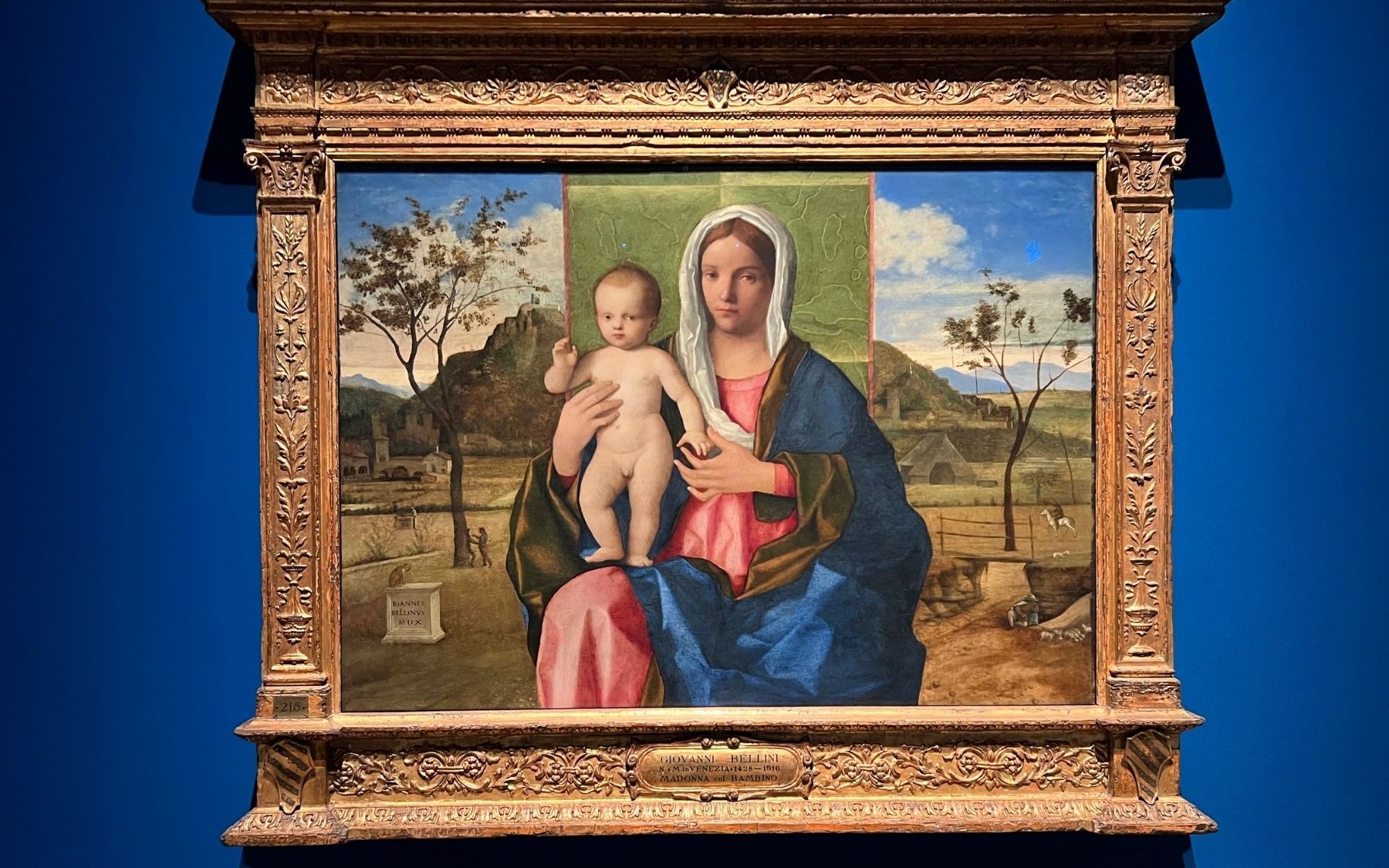 Madonna and Child painting at Pinacoteca di Brera, Milan.