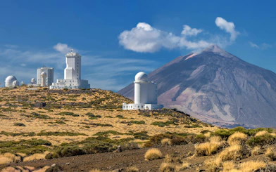 Teide Observatory with Volcano Teide in background, Tenerife, Canary Islands.