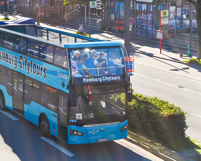 Hamburg City Tours: Hop-On Hop-Off Bus Tour with Hamburg Harbor Cruise