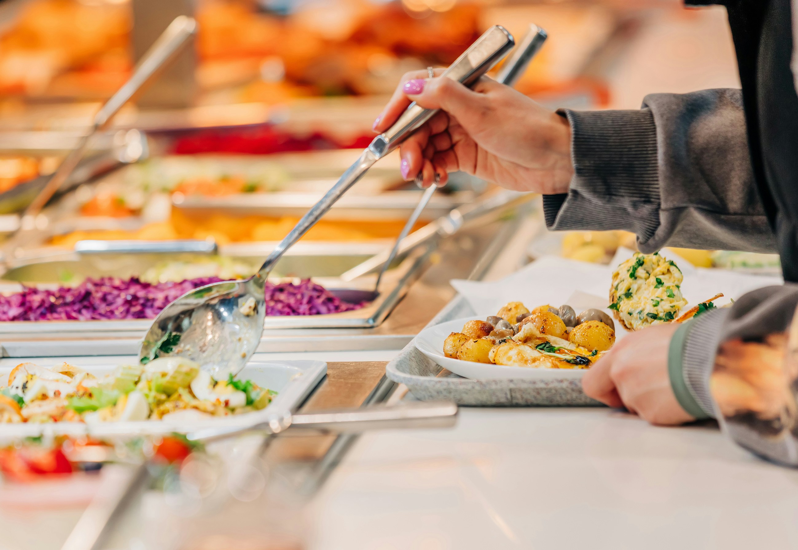 Buffet spread at Disneyland Paris restaurant