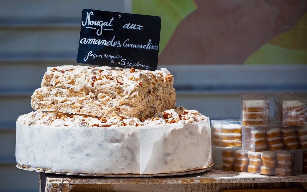 Nougat display at Sault market during Lavender Morning Guided Tour.