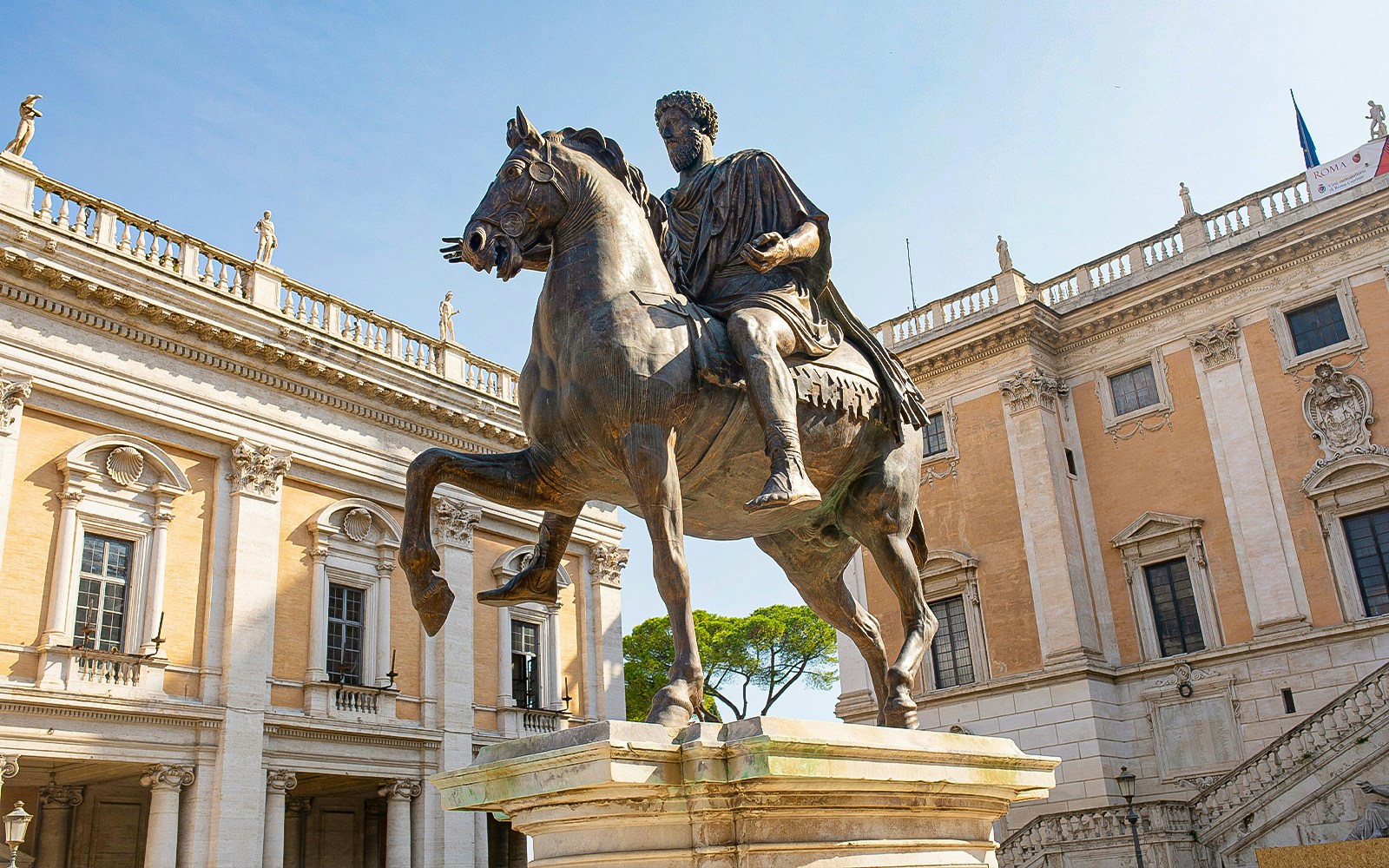 The equestrian statue of Marcus Aurelius