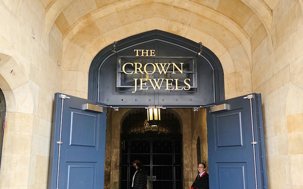 Entrance to the Crown Jewels section at the Tower of London.