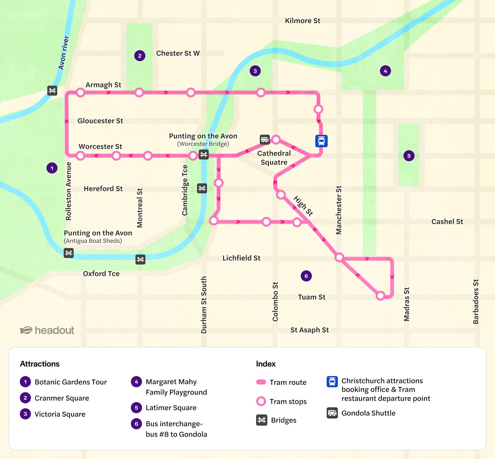 Christchurch tram route