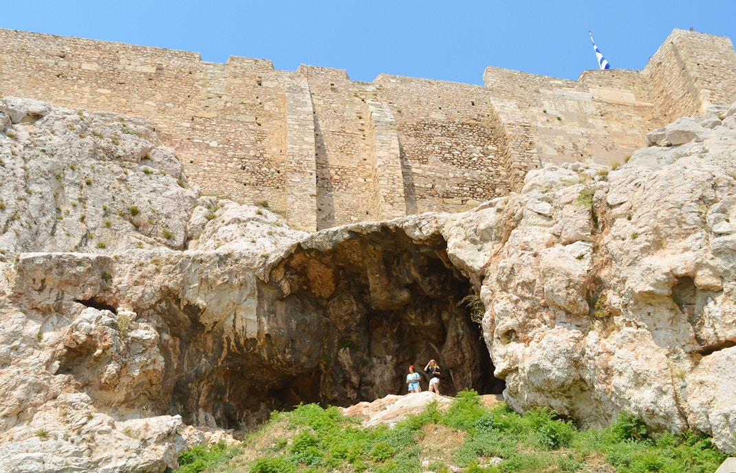 Supposedly Cave of Zeus beneath the Acropolis on the northern slope