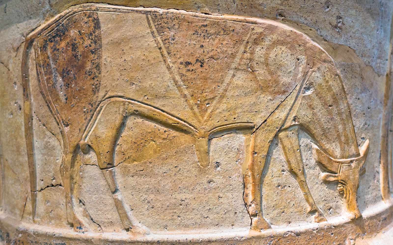 Artistic details on 3500-year old pottery