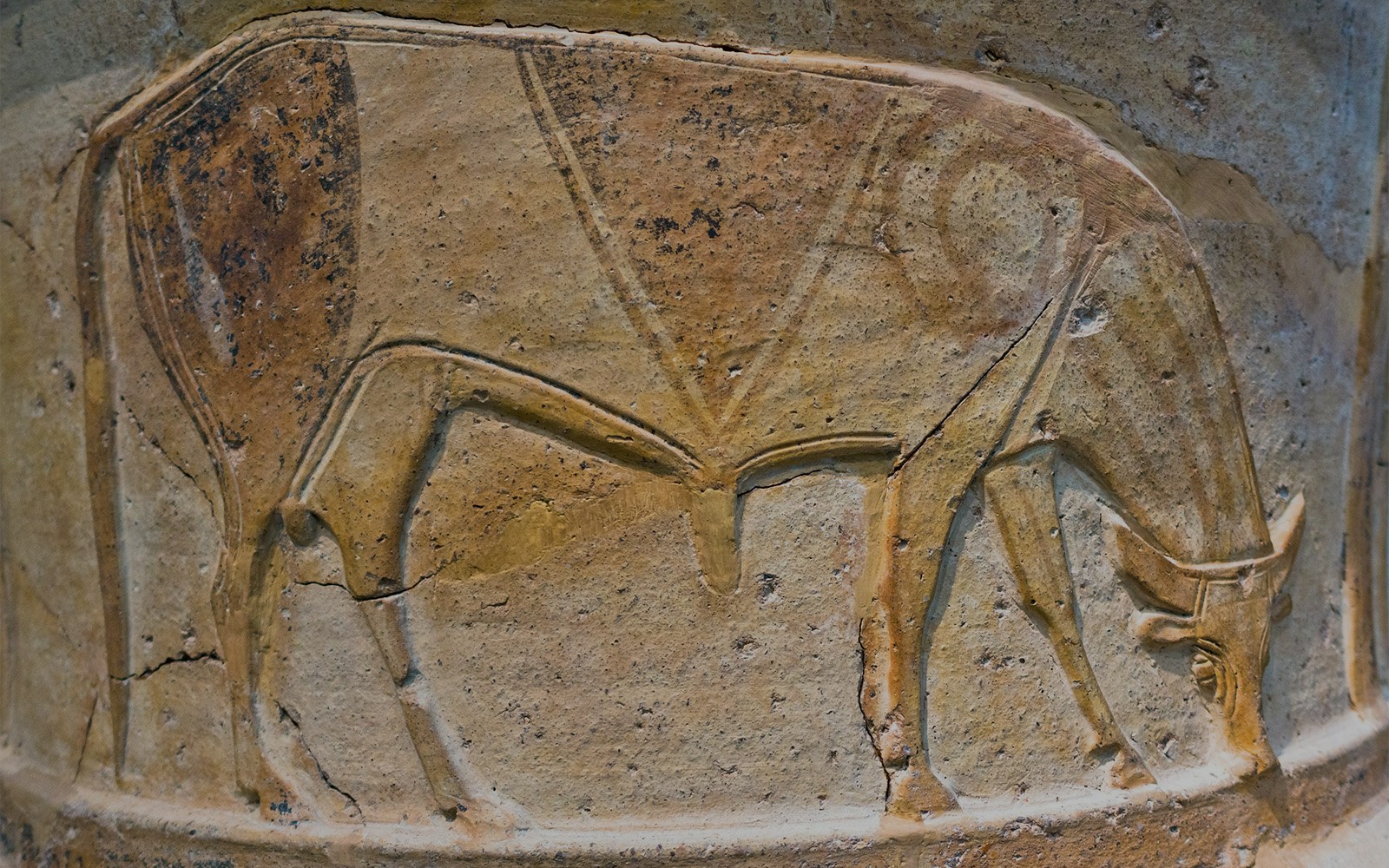 Artistic details on 3500-year old pottery
