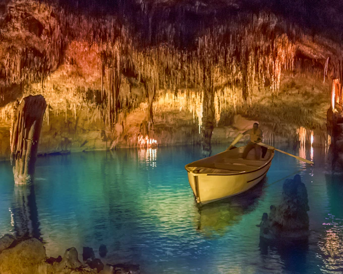 From Palma: Caves of Drach Entrance, Music Concert, and Boat Trip