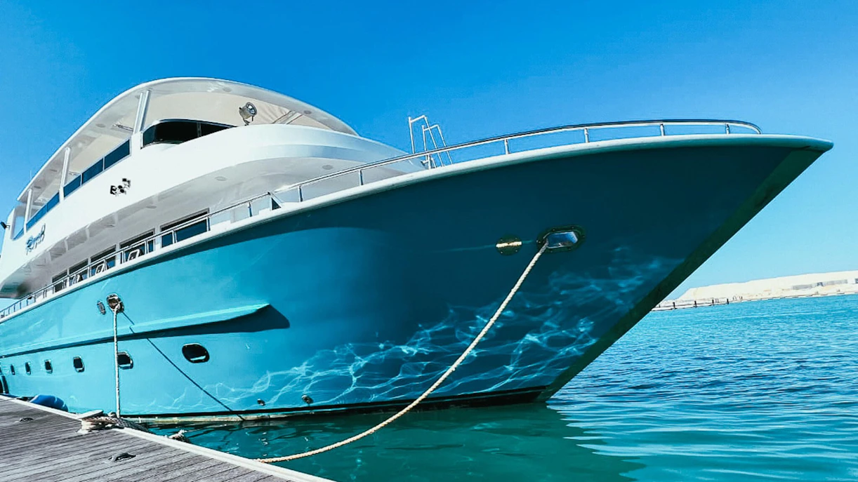 Royal Cruise boat docked in the Red Sea, Hurghada.