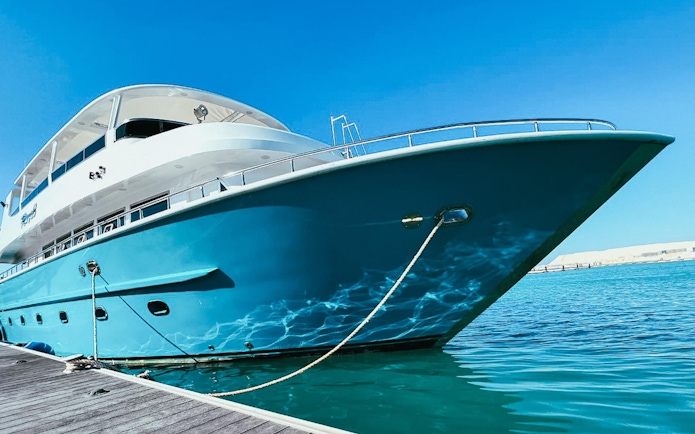 Royal Cruise boat docked in the Red Sea, Hurghada.