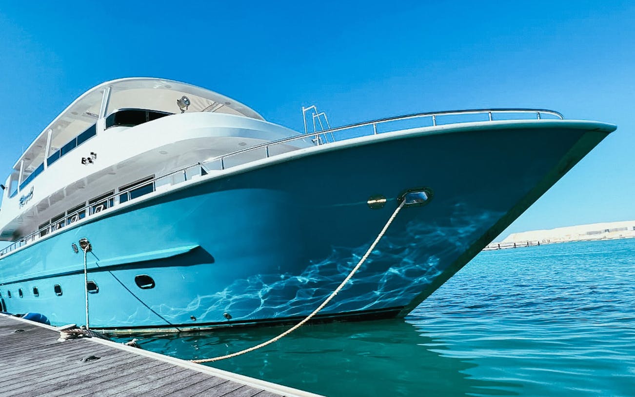 Royal Cruise boat docked in the Red Sea, Hurghada.