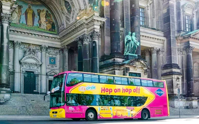 City circle bus in front of Berlin Cathedral.