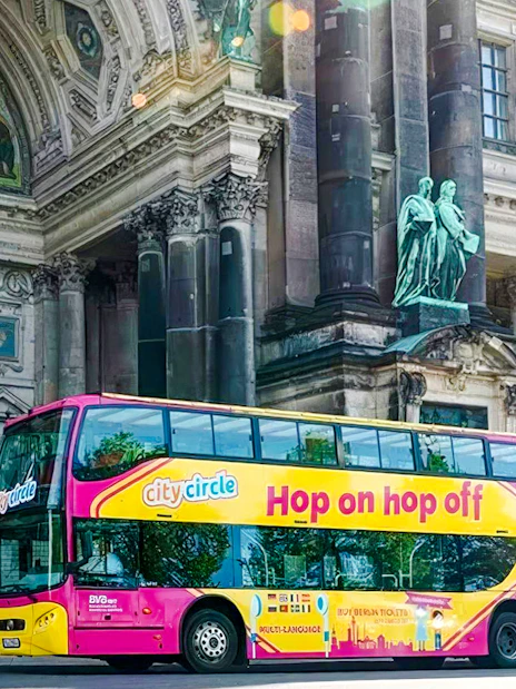 City circle bus in front of Berlin Cathedral.