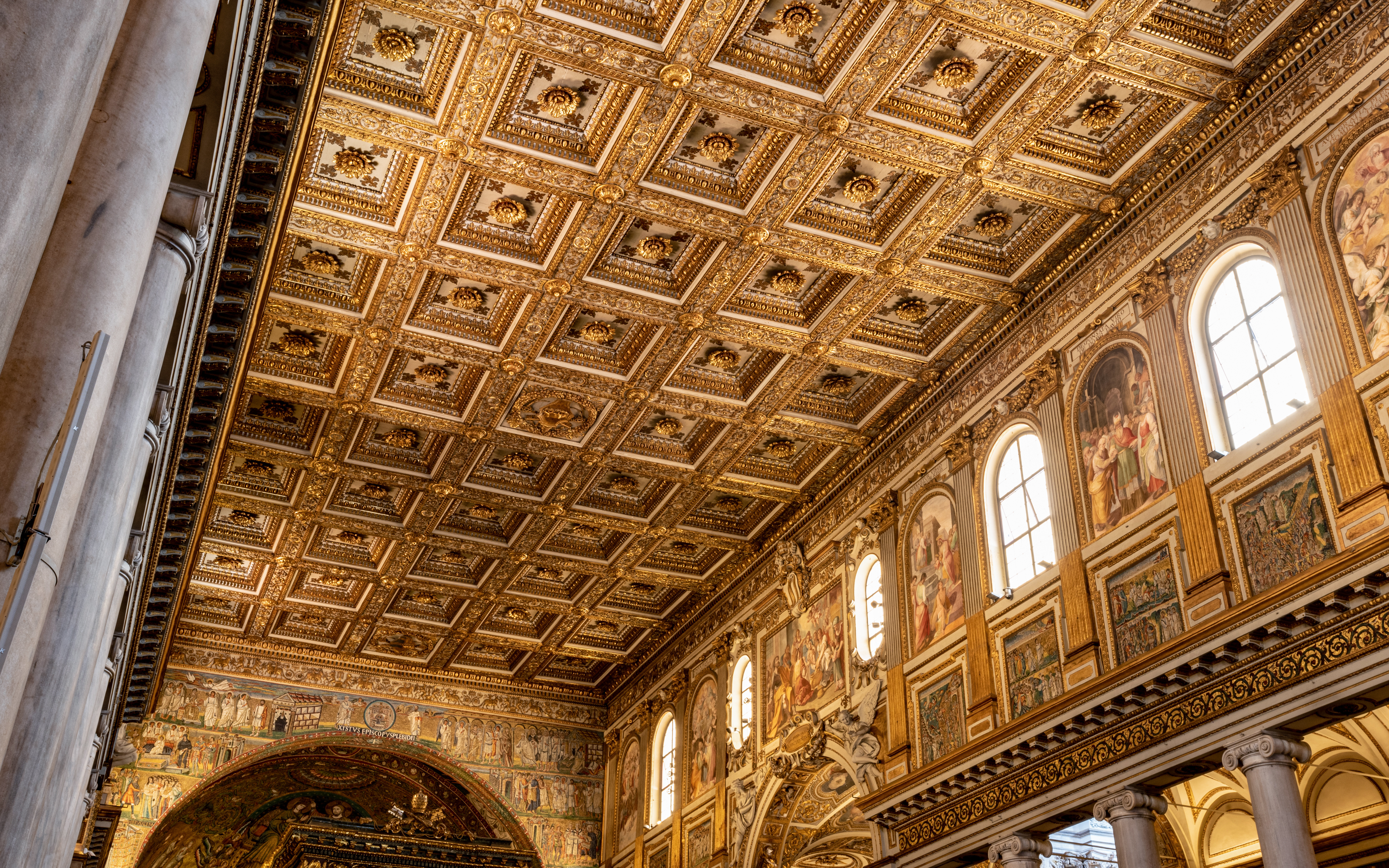 Gilded Coffered Ceiling